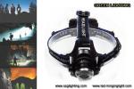 1000lumen CREE XML T6 LED rechargeable headlamp with adjustable lighting spot