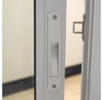 80mm Touch Lock Fiberglass Net Double Sliding Window UPVC With Single Glass