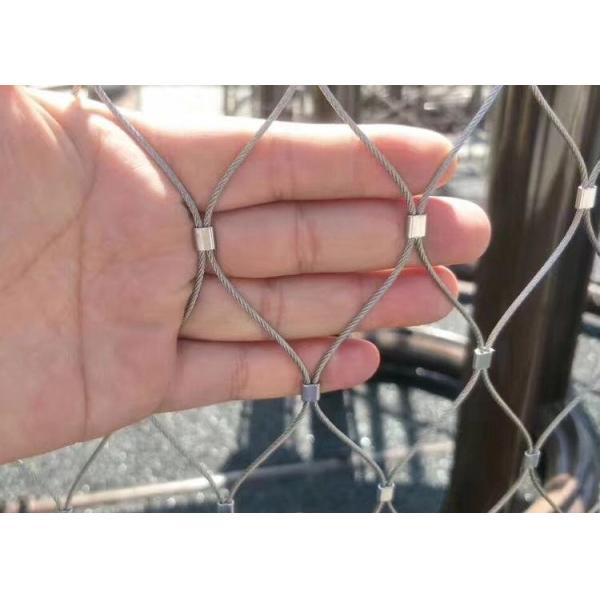 Silver Stainless Steel 304 7*7 or 7*19 Zoo Rope Netting for High Strength and Durability