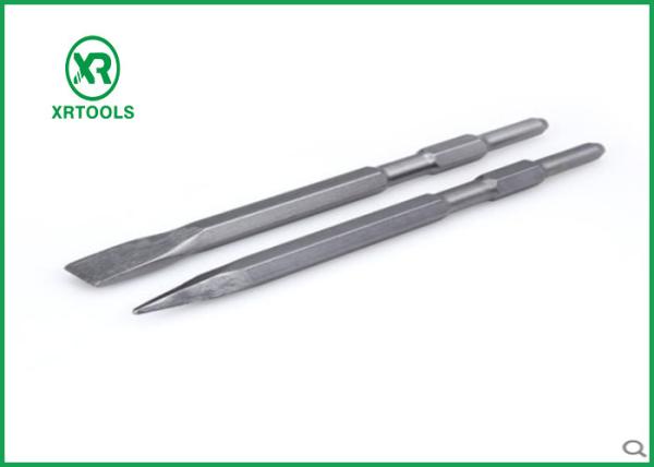 Quality Hexagonal Shank Electric Masonry Chisel , 17 * 400mm Diamond Point Chisel for sale
