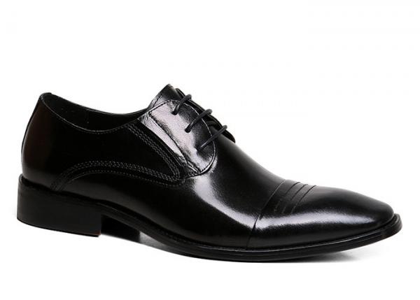 Quality Round Toe Mens Black Dress Shoes , Fashion Designer Footwear For Men for sale