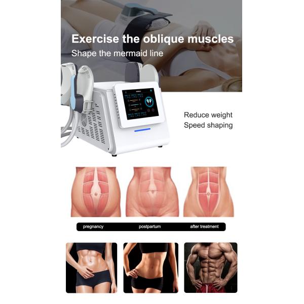 Metal Black EMS Body Sculpture Machine For Effective Muscle Toning Stimulate Muscle Growth