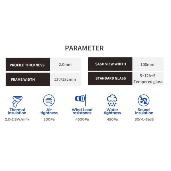 Exterior 4 Panel Aluminium Sliding Patio Doors Sliding Double Glazed 40Db Soundproof