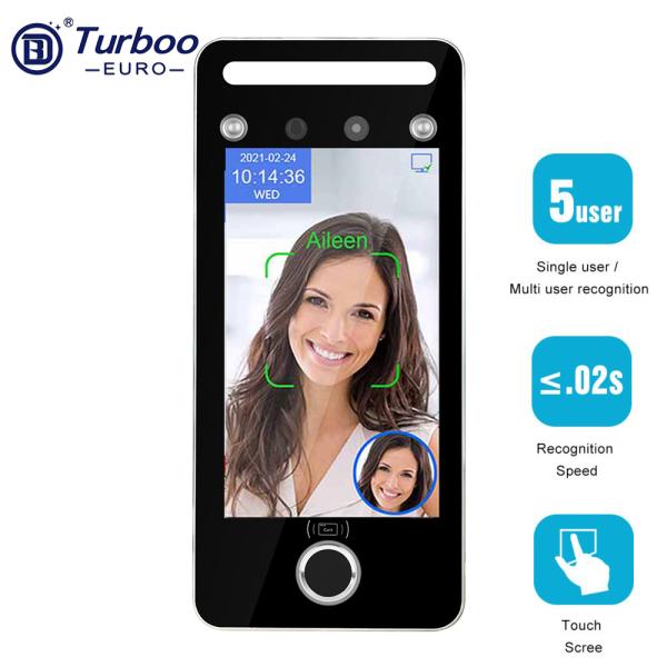 Quality Dynamic Face Recognition Attendance Machine 5 Inch TFT Capacitive Touch Color Screen for sale