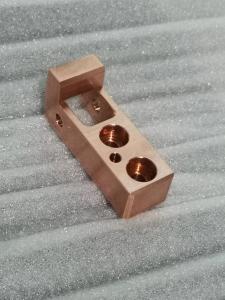 Red Bracket Sleeve Cover CNC Copper Parts , Cell Bronze Milling Brass Turning Parts