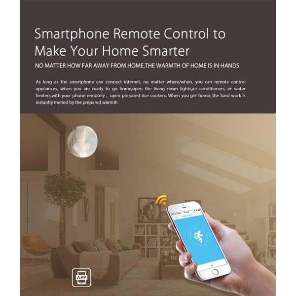 White Tuya WiFi PIR Motion Sensor Remote Control With Easy Installation