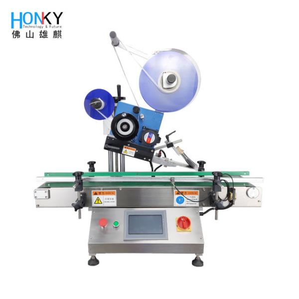 Quality PLC Automatic Label Sticking Machine For Plastic Pouch Bag Book Flat Surface Bottle for sale