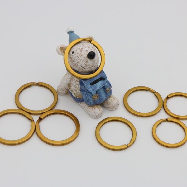 Top Quality metal split key ring customized OEP antique gold iron key ring
