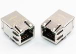 Shielded 1000 Base - T Magnetic RJ45 Jack Tab Up With LED And EMI Finger