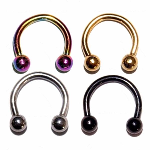 Steel Circular Barbell Nostril Nose Ring Piercing Ball Horseshoe Rings Horseshoe Earring Cartilage Earring Sexy