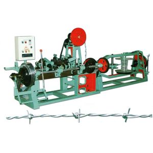 Barbed wire making machines, making traditional twisted barbs/double twisted