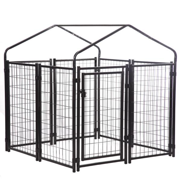Powder Coated Heavy Duty Dog Kennel 5.8'' X 7.5'' With Roof