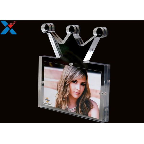 Creative Shape Acrylic Table Frame , Acrylic Clear Magnetic Photo Frames