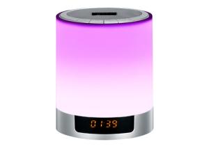 China Wireless LED Light Bluetooth Speaker with Digital Alarm Clock FM Radio on sale