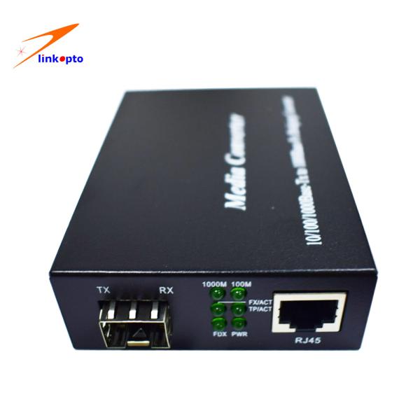 Quality 1550nm 60km SC RJ45 SFP Media Converter Dual Fiber Full Duplex Flow Control for sale