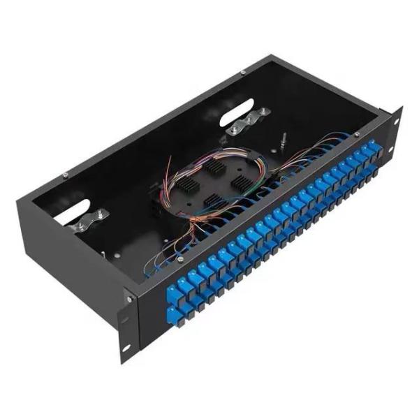 2U Optical Fiber Distribution Panel Box Enclosure Rack Mount Fc Adapter