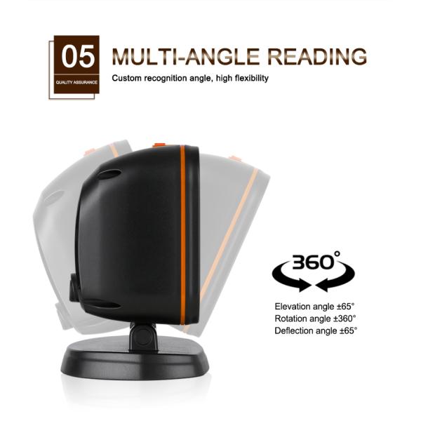 China Manufacturer Auto Scanning PS80H 2d Qr Code Reader Barcode Scanner Desktop Supermarket