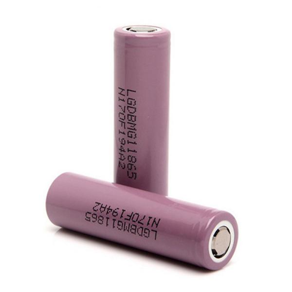 2900mAh LGDBMG11865 Battery , 18650 Rechargeable Li Ion 50g Weight