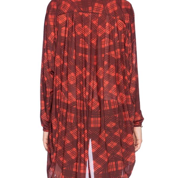 PLAID-ICAL MESH KIMONO