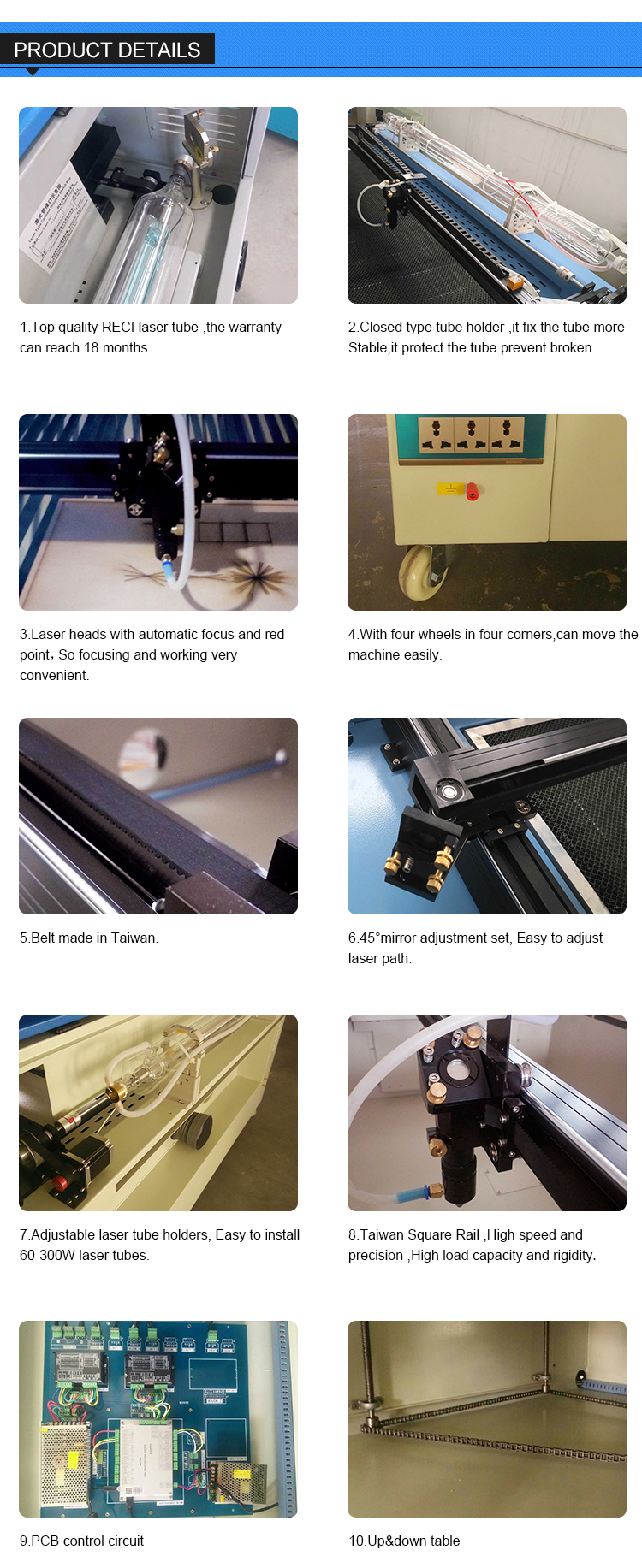 Cypcut Control 1390 130W CO2 Laser Cutting Machine For Acrylic Cutting
