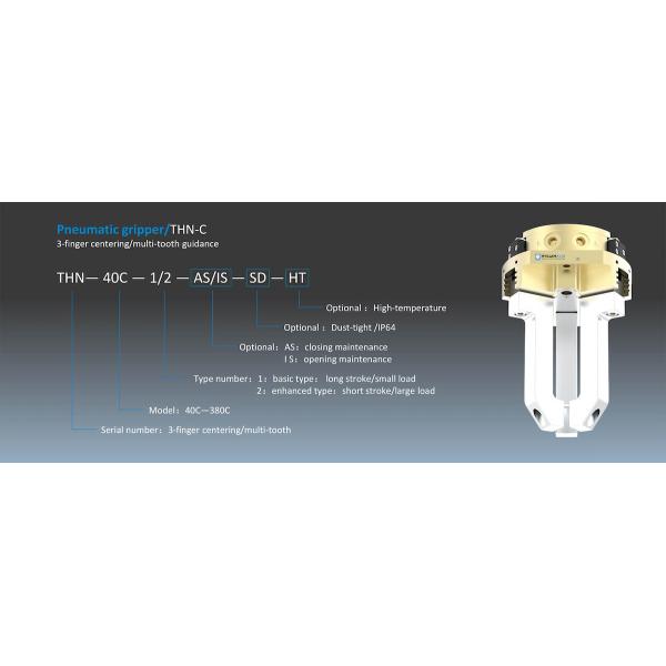 THN-C Pneumatic Gripper 3 Jaw Robot Eoat Gripper IP40 IP64 Protection