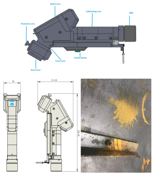 Handheld Single Motor Laser Cleaning Machine with Lightweight and Compact Gun