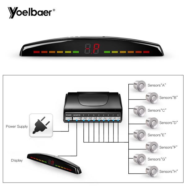 Quality 8 Sensors For Blind Spot Monitor Radar Buzzer Car Reverse Parking Sensor for sale