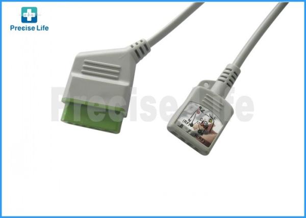 Quality Rectange 12 pin to 8 pin 6 lead ECG Monitor Cable Nihon Kohden JC-906P for sale