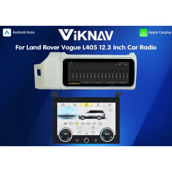 Viknav 12.3 Inch Touch Screen Car Radio And AC For Land Rover Range Rover Vogue L405 2013-2017 Multimedia Player GPS Navigation Head Unit (White All)