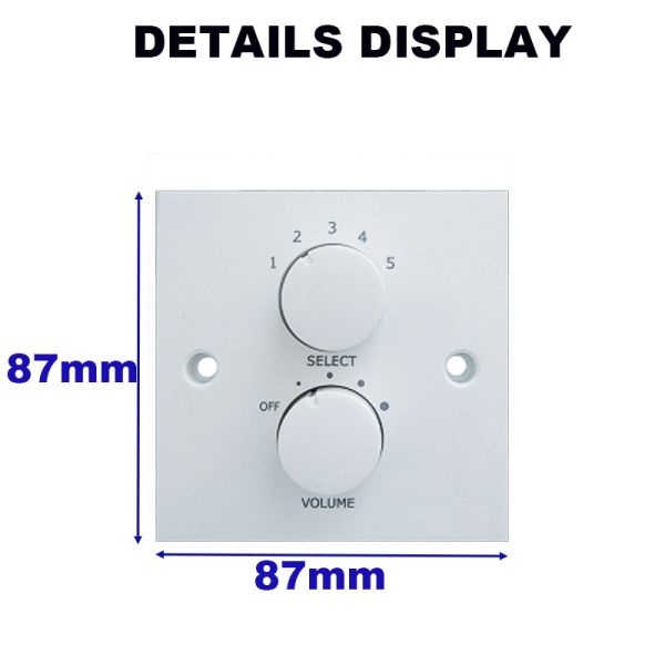 PC Material 6w with Relay Volume Controller White Color Wall Mounted