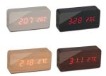 Quality Digital LED Alarm Clock Sound Control Wooden Despertador Desktop Clock