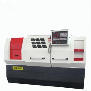 China CK6132 CNC Turning Lathe Machine , Mini Lathe Machine 2 Axis Pipe Threading Bar Feeder on sale