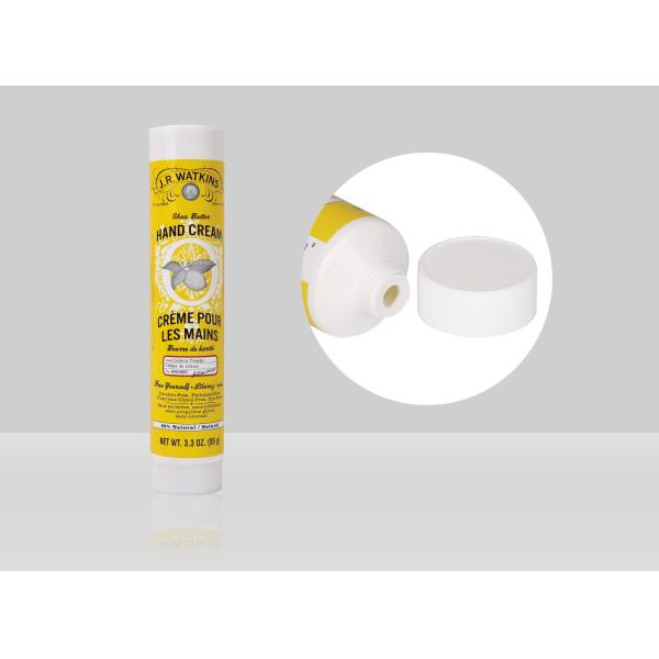 D35mm 35-110ml Custom Cosmetic Tubes Empty Plastic Hand Cream Squeeze With Vertical Stripe Screw On Cap