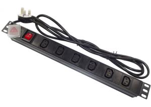 Buy cheap 1U 6 Port PDU Power Distribution Unit IEC C13 Output Socket 3 PIN 16A UK Plug Input product
