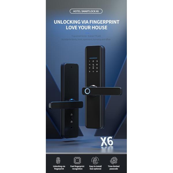 Waterproof Tuya App Electric Smart Wifi Door Lock Biometric Fingerprint