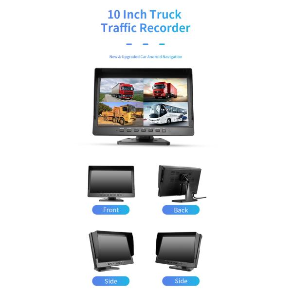 10 Inch Car DVR Camera 4 Way Truck Traffic Reversing Video Fixed Speed Measurement