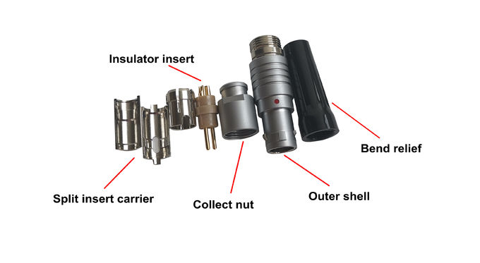 Circular Self Automatic Locking Circular Push Pull Connector with Coaxial cable 0