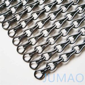 Space Divider Metal Chain Link Curtains Fly Screen Curved Andulated