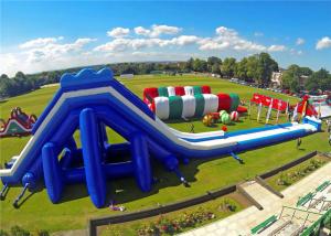 Buy cheap High Safety Giant Inflatable Slip And Slide , Inflatable Slippery Slide CE Certificated product