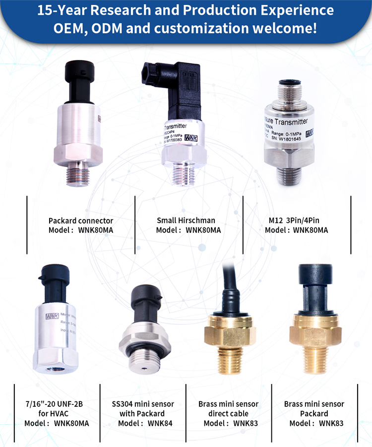 Diffused Silicon Air Pressure Transducer 0.5-4.5V 4-20MA CE Certificate