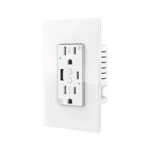 Buy cheap Plastic Tuya Wifi Smart Socket AC 100-240V With USB Type C product