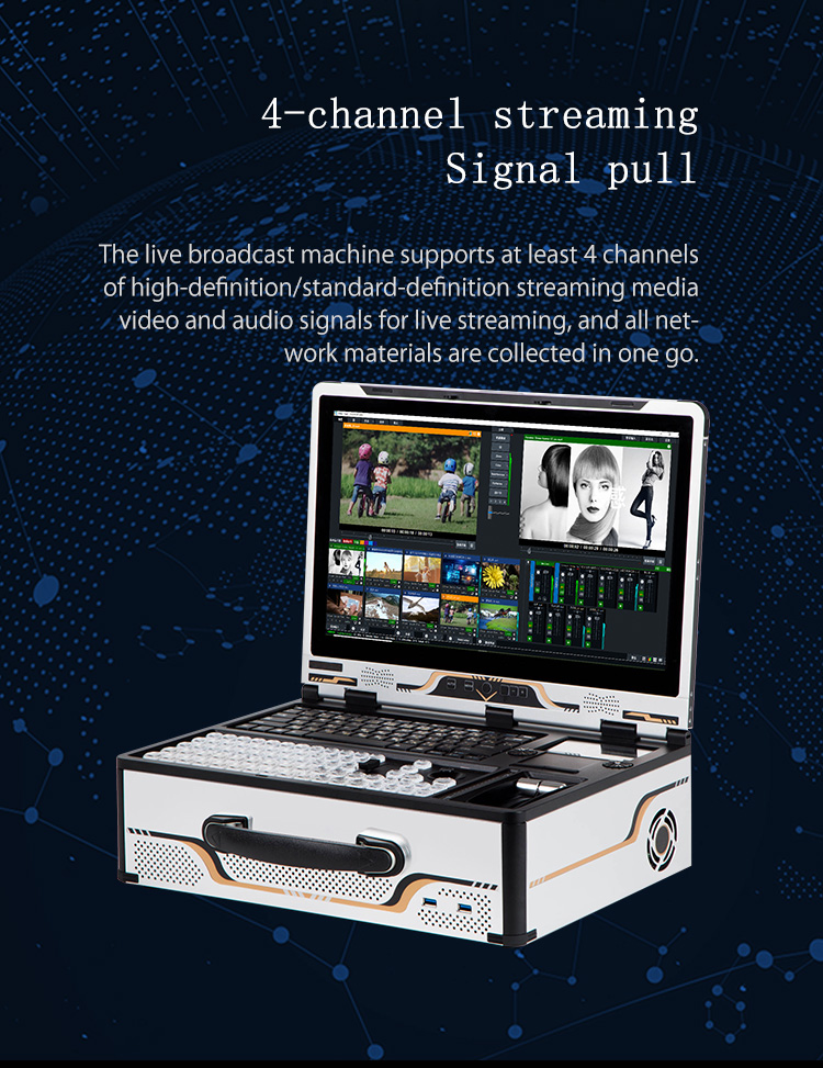 12 Channel Built-in Switcher M100 All-in-one Machine for Live Streaming Video Editing
