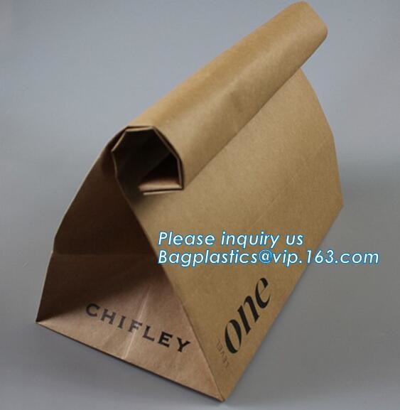 Custom Printing Recycled Brown Kraft Paper Bags,Custom Printed Factory Glassine Paper Bread Small Brown Bag, bagease