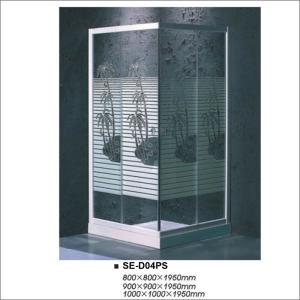 Sqaure Bathroom Shower Enclosure , Glass Door Shower Stall Coconut Tree Style
