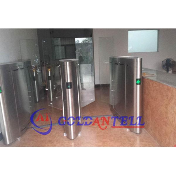 Slim Rfid Dual Full Height Turnstile Gate Access Control Barrier System