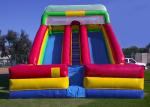 Rainbow Commercial Inflatable Slide For Big Event / Screamer Inflatable Bounce