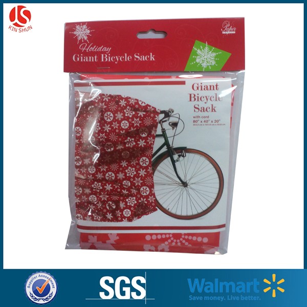 Eco Friendly Colorful Plastic Gift Wrap Bags , Giant Christmas Gift Wrap Bags