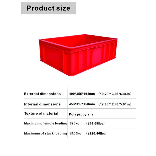 OEM Acceptable Security Plastic Stackable Bakery Crate Basket for Eco-Friendly and Sturdy