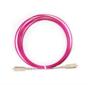 Buy cheap 1.5m Violet SC Patch Cord Multimode Simplex Patch Cord UPC OM4 product
