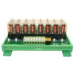 8 Ways Pluggable Relay Module PLC Output Amplifier Board DC 12V 24V